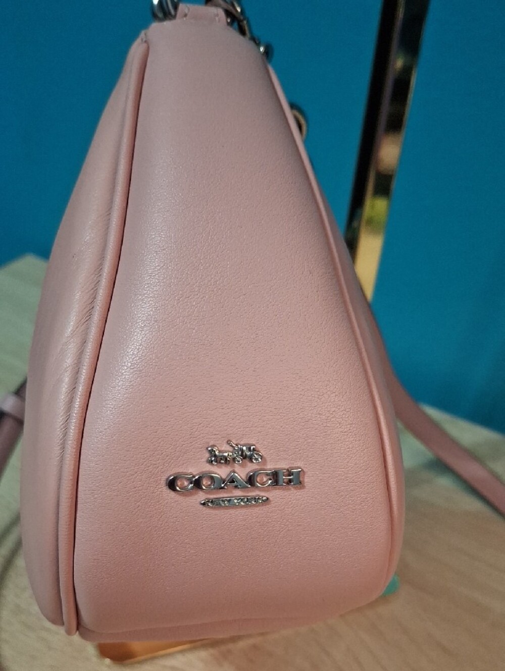 Coach TERI Blush Leather Quilted Signature C Shoulder Bag STYLE CJ608 - Picture 2 of 15